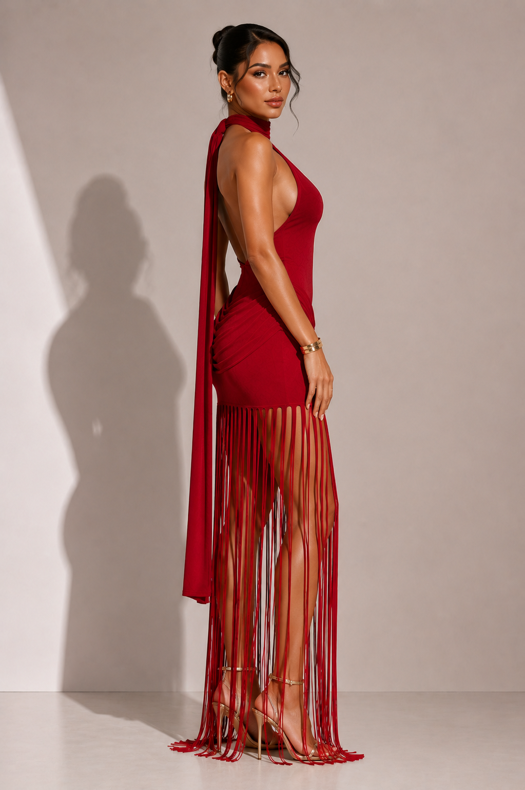 Abito Halter Riviera con Frange