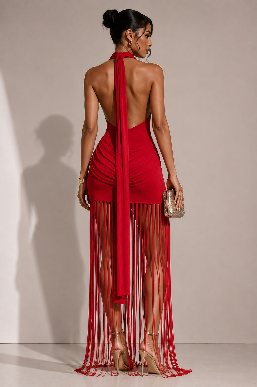 Abito Halter Riviera con Frange