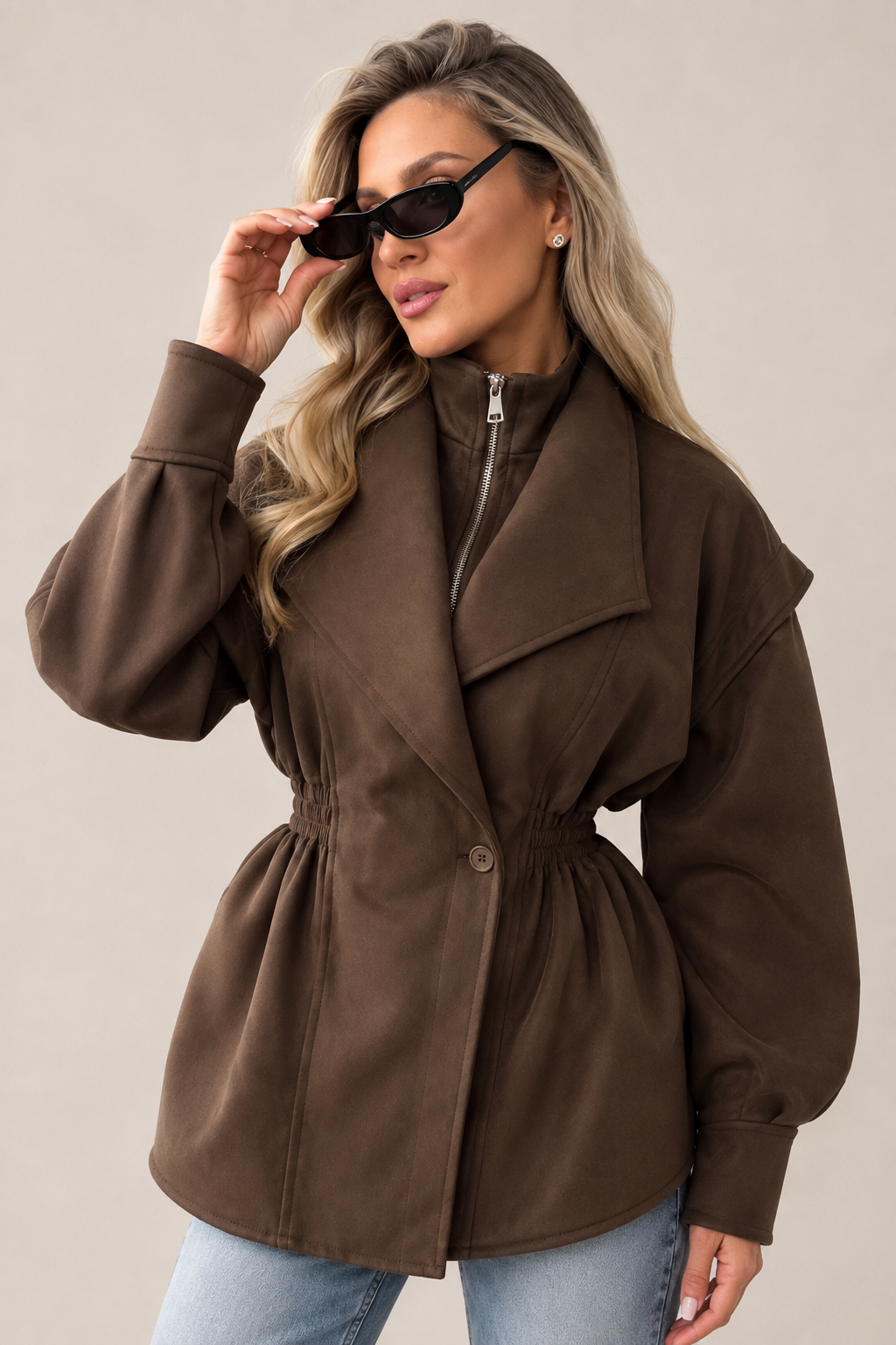 Giacca in camoscio Cami