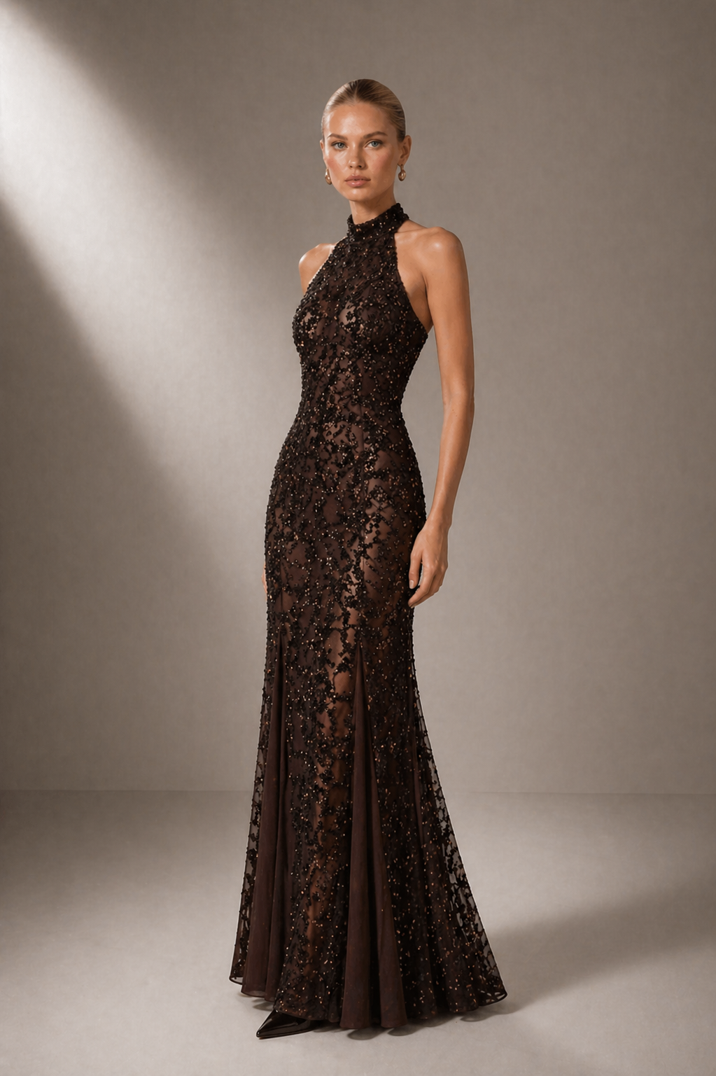 Abito Halter con Paillettes Calista