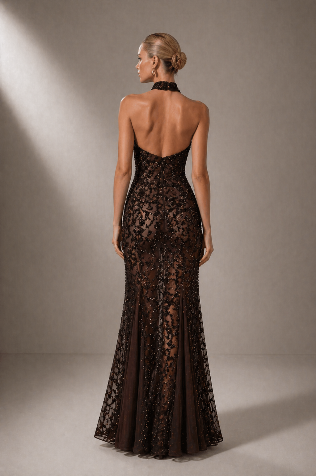 Abito Halter con Paillettes Calista